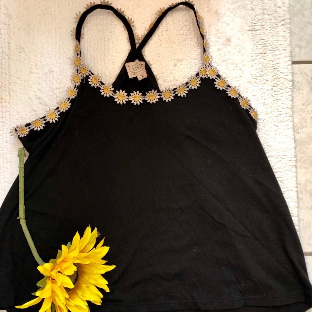 LA hearts sunflower tank